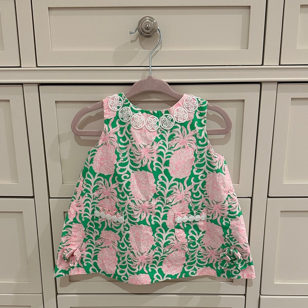 Lilly Pulitzer Green and Pink Kids Dress